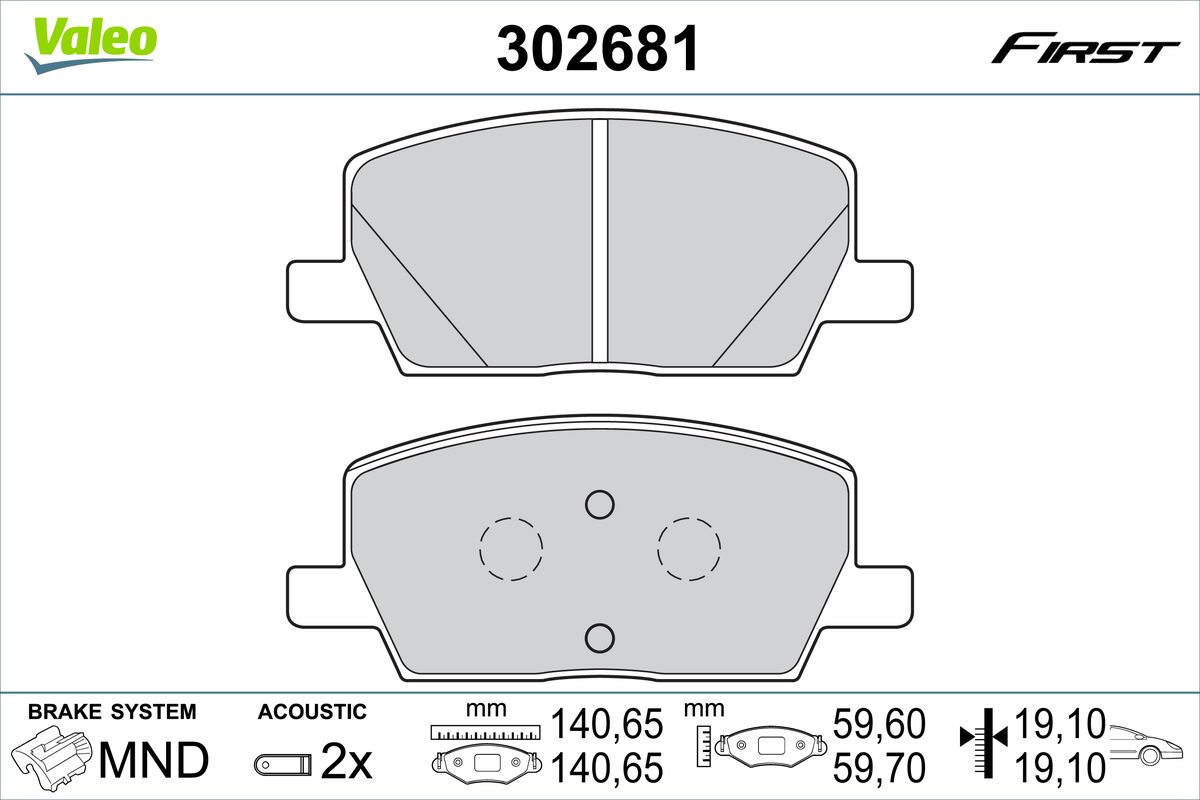 Set placute frana,frana disc 302681 VALEO